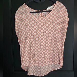 Pink Cap Sleeve Pink Blouse